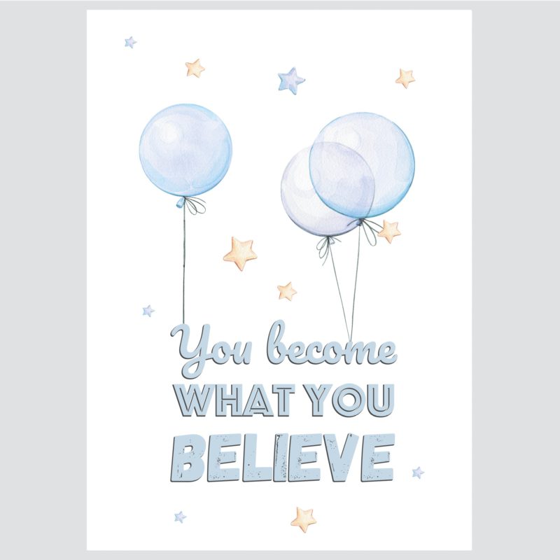 Nursery Poster - Bunny Swing & Balloons No2 | HIAWorkshop® - Image 2
