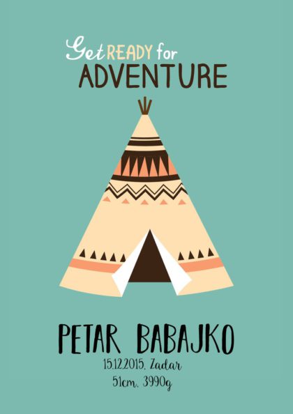 Personalised Woodland Kids Poster Tent UAE – Indian Tent