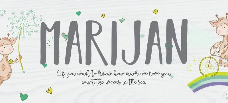 Personalised Kids Name Poster Giraffe2 UAE – Giraffe Name 2 - Image 2