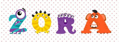 Personalised Alphabet Kids Poster Letters UAE – Monster Letters