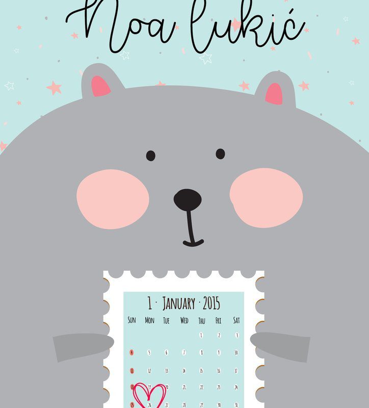 Personalised Baby Milestone Poster Guinea UAE – Guinea Pig Calendar - Image 2