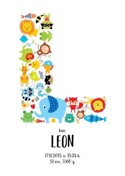 Personalised Jungle Animals Poster Animals UAE – Animals Fun