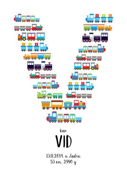 Personalised Train Kids Poster Choochoo UAE – Choo Choo Train