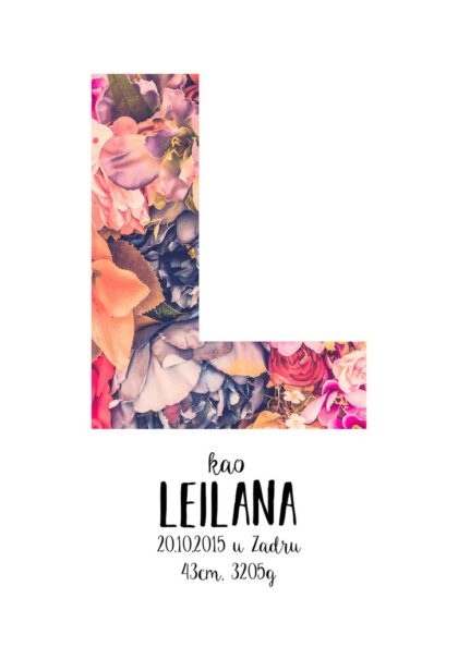 Personalised Floral Kids Poster Blooms UAE – Flower Blooms