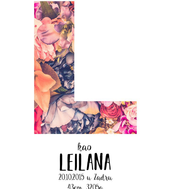 Personalised Floral Kids Poster Blooms UAE – Flower Blooms - Image 2
