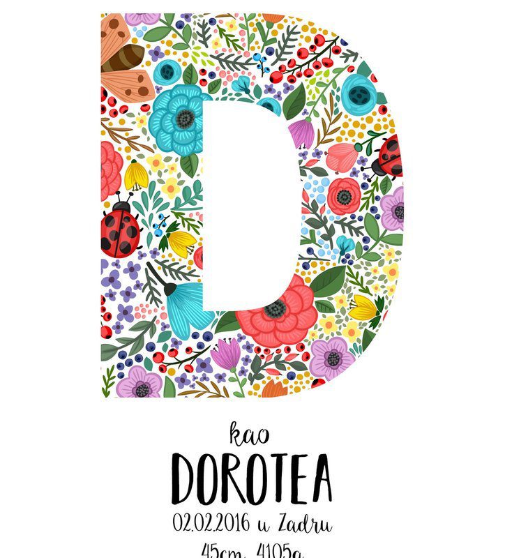 Personalised Floral Kids Poster Flowers UAE – Playful Flowers - Image 2