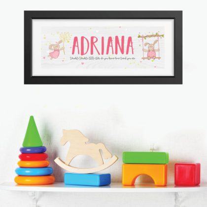 Personalised Alphabet Kids Poster Bunny2 UAE – Bunny Letters 2