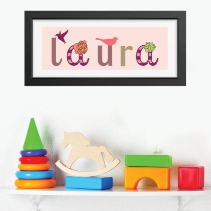 Personalised Animal Name Poster Romantic UAE – Romantic Name