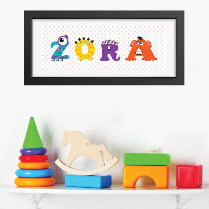 Personalised Alphabet Kids Poster Letters UAE – Monster Letters