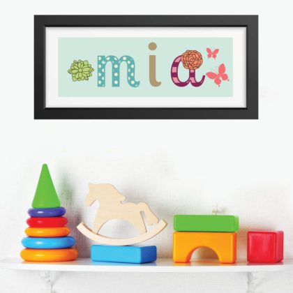 Personalised Kids Name Poster Blossoming UAE – Blossoming Name