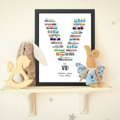 Personalised Train Kids Poster Choochoo UAE – Choo Choo Train