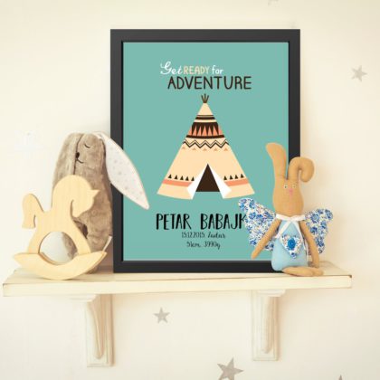 Personalised Woodland Kids Poster Tent UAE – Indian Tent