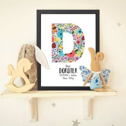 Personalised Floral Kids Poster Flowers UAE – Playful Flowers