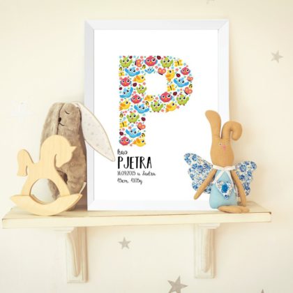 Personalised Woodland Kids Poster Birds UAE – Happy Birds