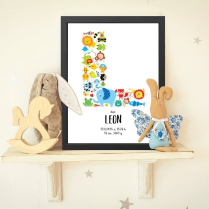 Personalised Jungle Animals Poster Animals UAE – Animals Fun