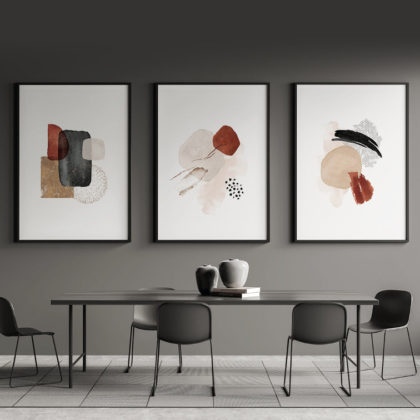 Pastel Poster Set UAE – Subtle Terracotta