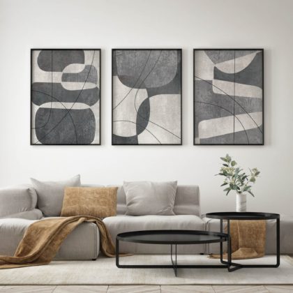 Minimal Poster Set UAE – Gray Palette