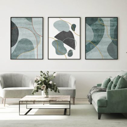 Minimal Poster Set UAE – Green Palette