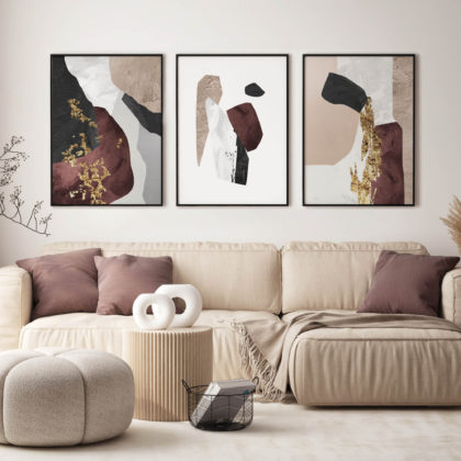 Abstract Poster Set UAE – Fluid Dreamscape