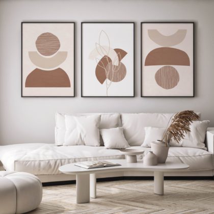 Abstract Poster Set UAE – Roundshaped Earthlike
