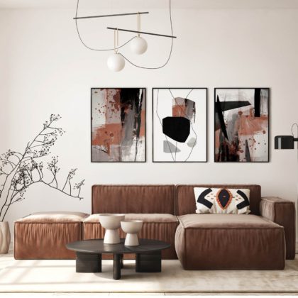 Abstract Poster Set UAE – Crimson Reign