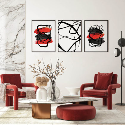 Abstract Poster Set UAE – Caged Motion