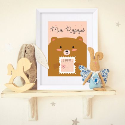 Personalised Kids Calendar Poster Bear UAE – Bear Calendar