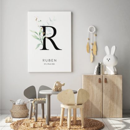 Personalised Woodland Kids Poster Leaves UAE – Elegant Leaves