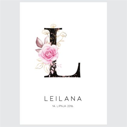 Personalised Floral Kids Poster Flower UAE – Elegant Flower