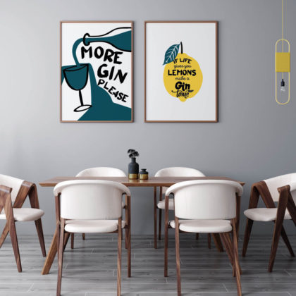 Quote Poster Set UAE – More Gin