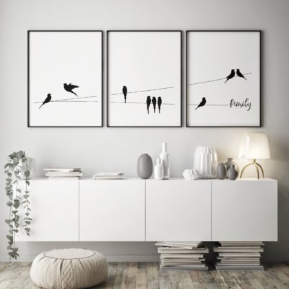 Floral Poster Set UAE – Bird Family