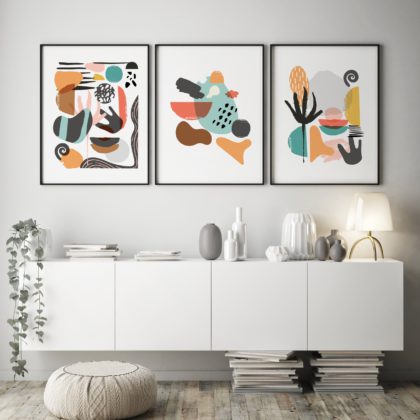 Abstract Poster Set UAE – Earthy Creation
