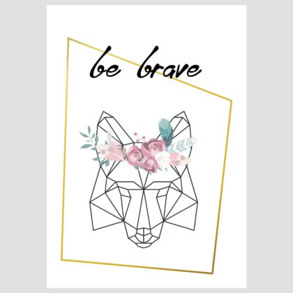 Kids Wall Poster Set | Be Brave