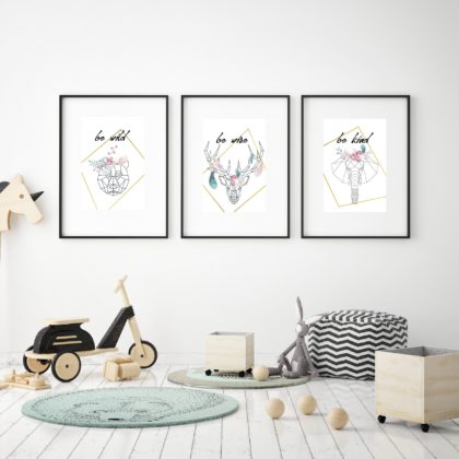Kids Wall Poster Set | Be Wise