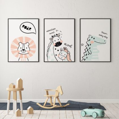 Kids Wall Poster Set | Cheerful Gang