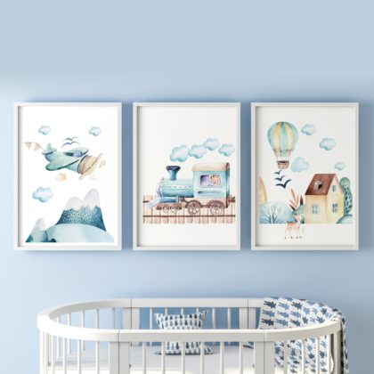 Kids Wall Art Set | Old Times Travel
