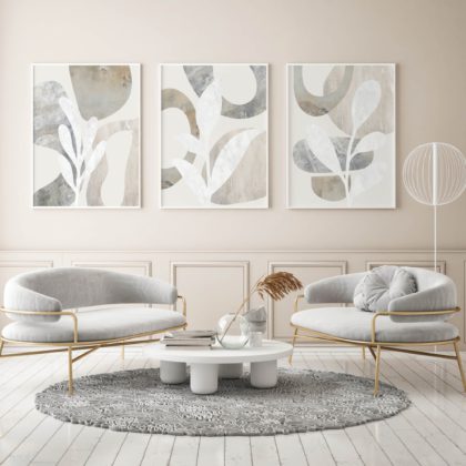 Botanical Poster Set UAE – Pressed Leaves