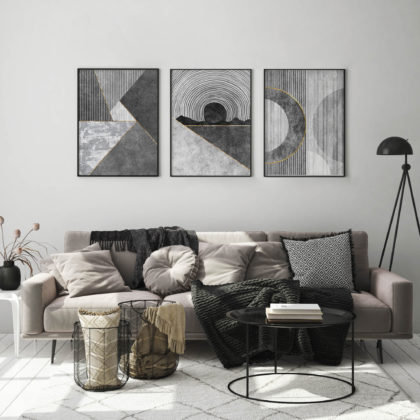 Abstract Poster Set UAE – Lines in Rows