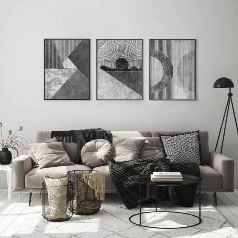 Abstract Poster Set UAE – Lines in Rows