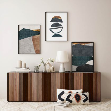 Abstract Poster Set UAE – Textured Collage