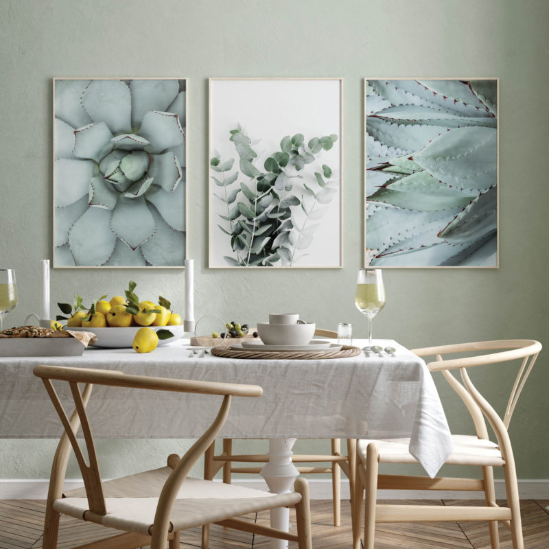 Botanical Poster Set UAE – Succulents & Eucalyptus