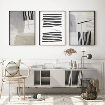 Abstract Poster Set UAE – Stripes & Shades