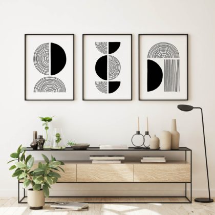 Minimal Poster Set UAE – Semi Geometric Mono