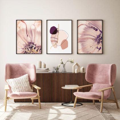 Abstract Poster Set UAE – Spectacular Marble Warm