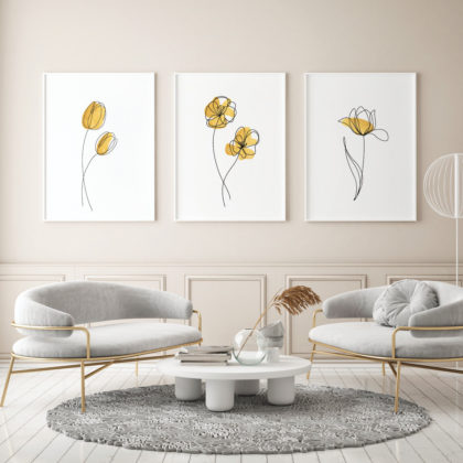 Floral Poster Set UAE – Minimal Flowers