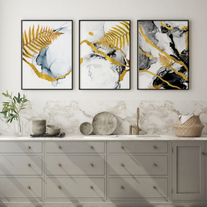 Botanical Poster Set UAE – Marble Palms
