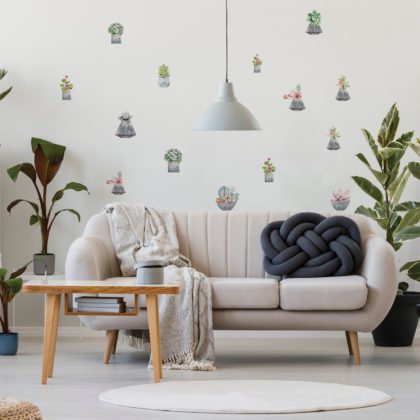 Nature Wall Decal – Succulents