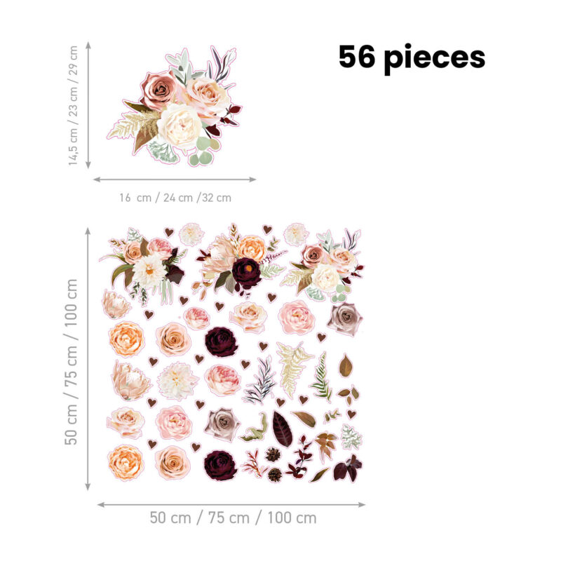 Wall Decals Home Decor – Boho Roses - Image 2