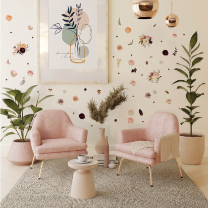 Wall Decals Home Decor – Boho Roses
