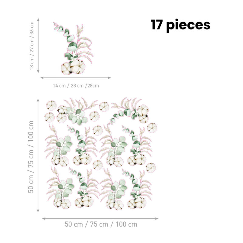 Nature Wall Decal – Cotton Eucalyptus - Image 2